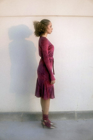 Vintage fabric Femme fatal dress